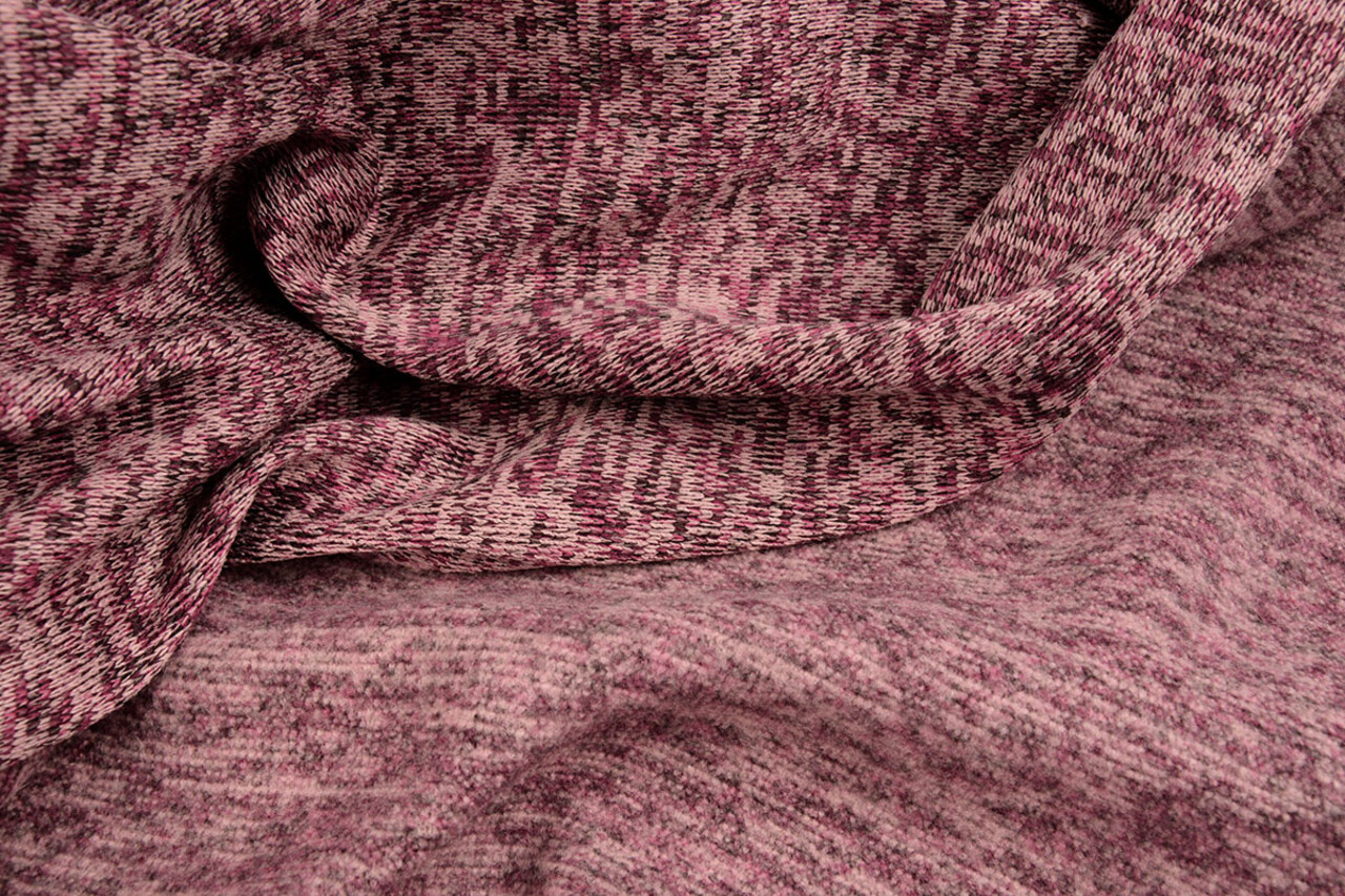 Polaire Tricotée 3 Tons Cyclamen Rose Polaire Tricotée 3 Tons Cyclamen Rose
