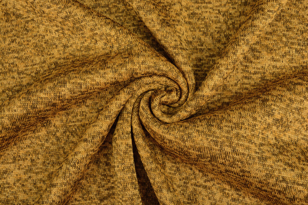 Knitted Fleece 3-Tone Ocher Yellow Knitted Fleece 3-Tone Ocher Yellow