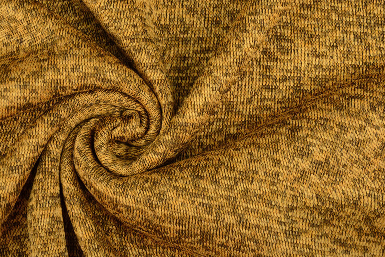 Polaire Tricotée 3 Tons Ocre Jaune Polaire Tricotée 3 Tons Ocre Jaune