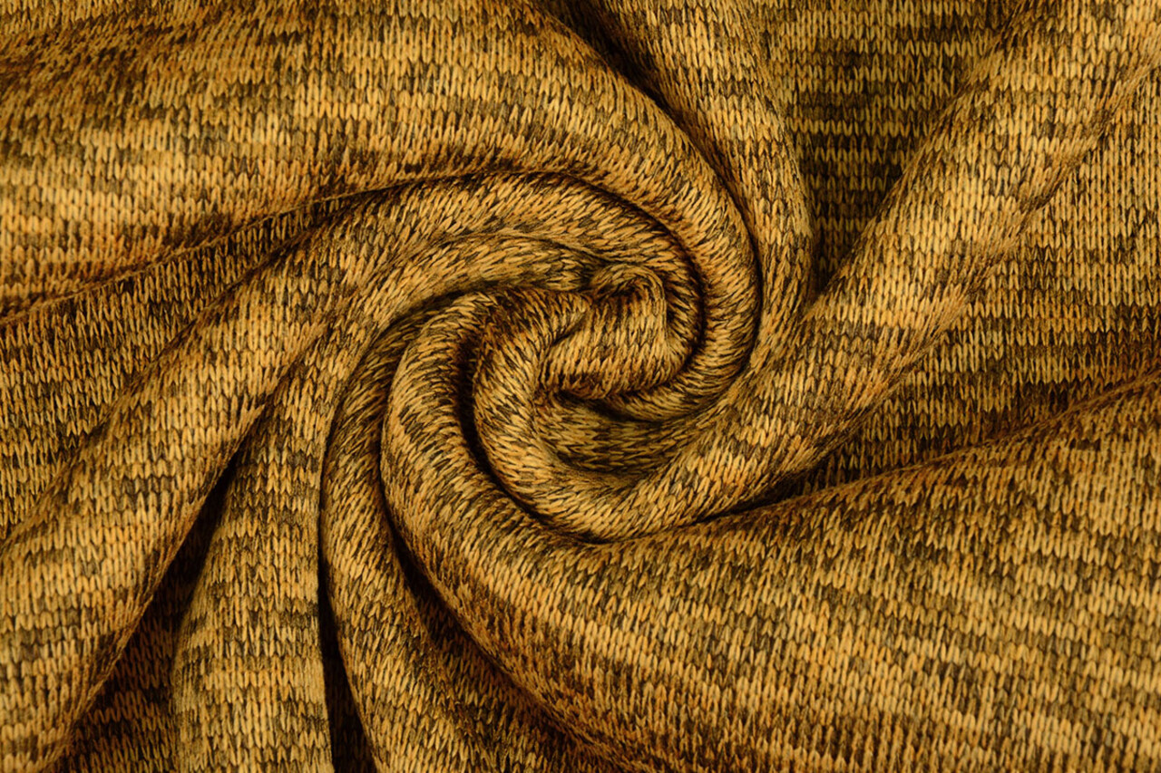 Knitted Fleece 3-Tone Ocher Yellow Knitted Fleece 3-Tone Ocher Yellow