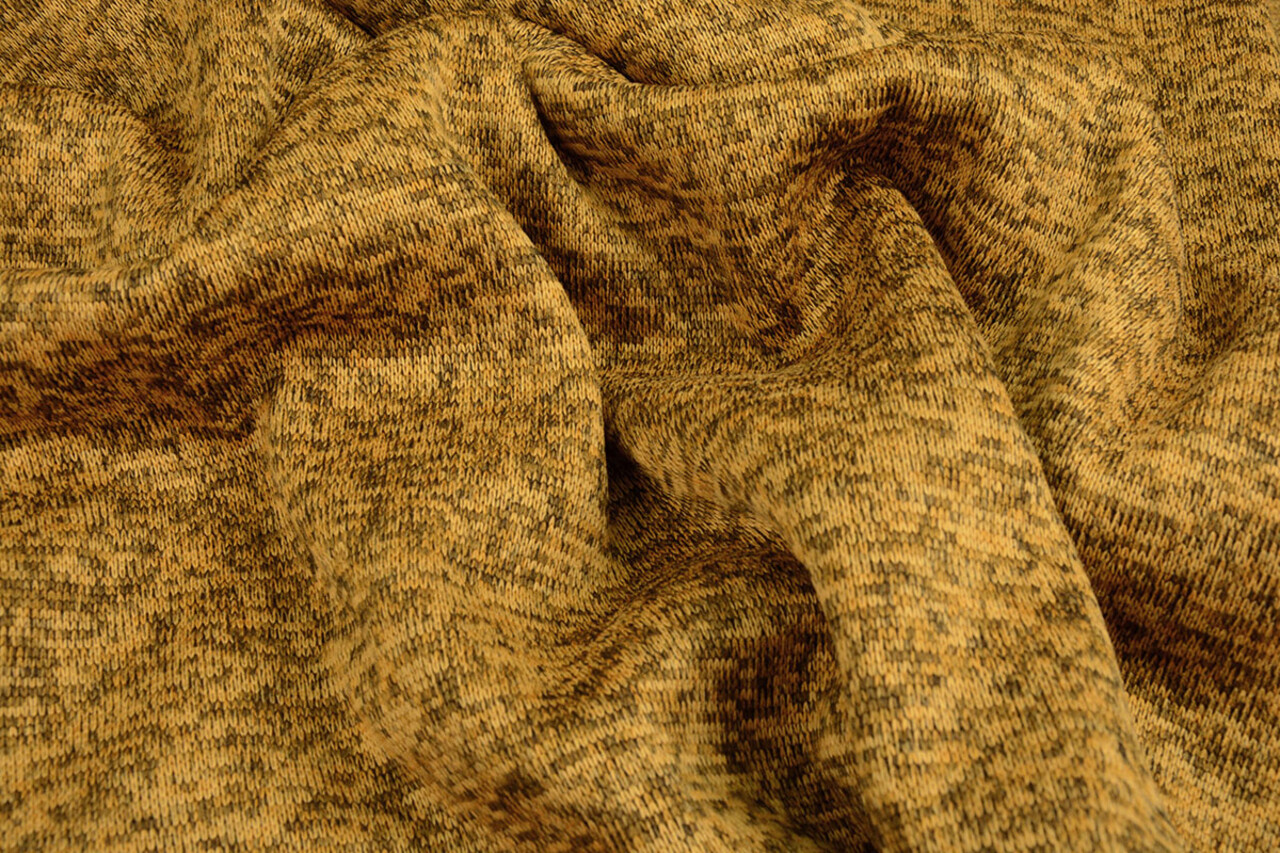 Knitted Fleece 3-Tone Ocher Yellow Knitted Fleece 3-Tone Ocher Yellow