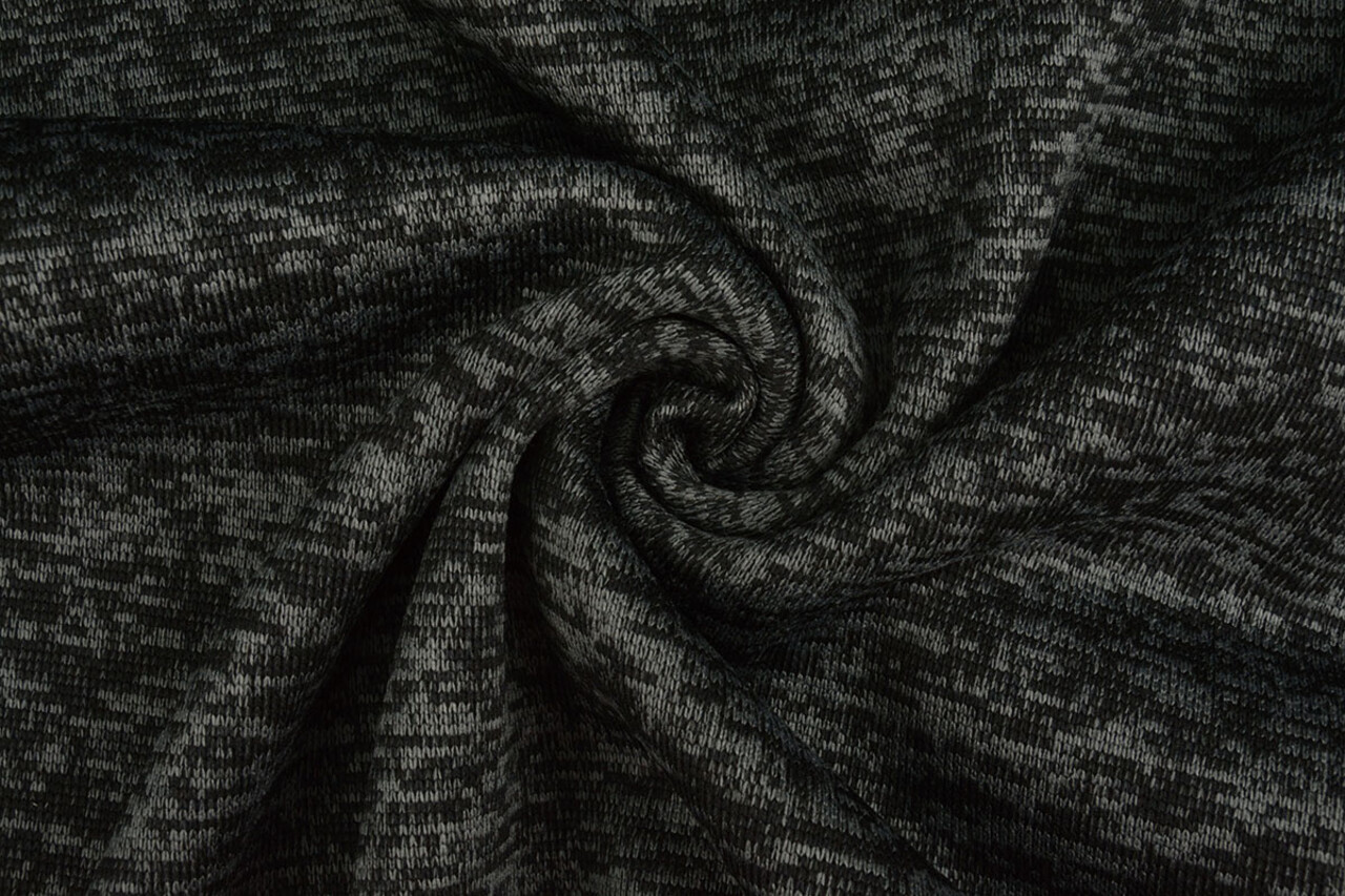A Maglia Pile 3-Tonalità Grigio Scuro A Maglia Pile 3-Tonalità Grigio Scuro