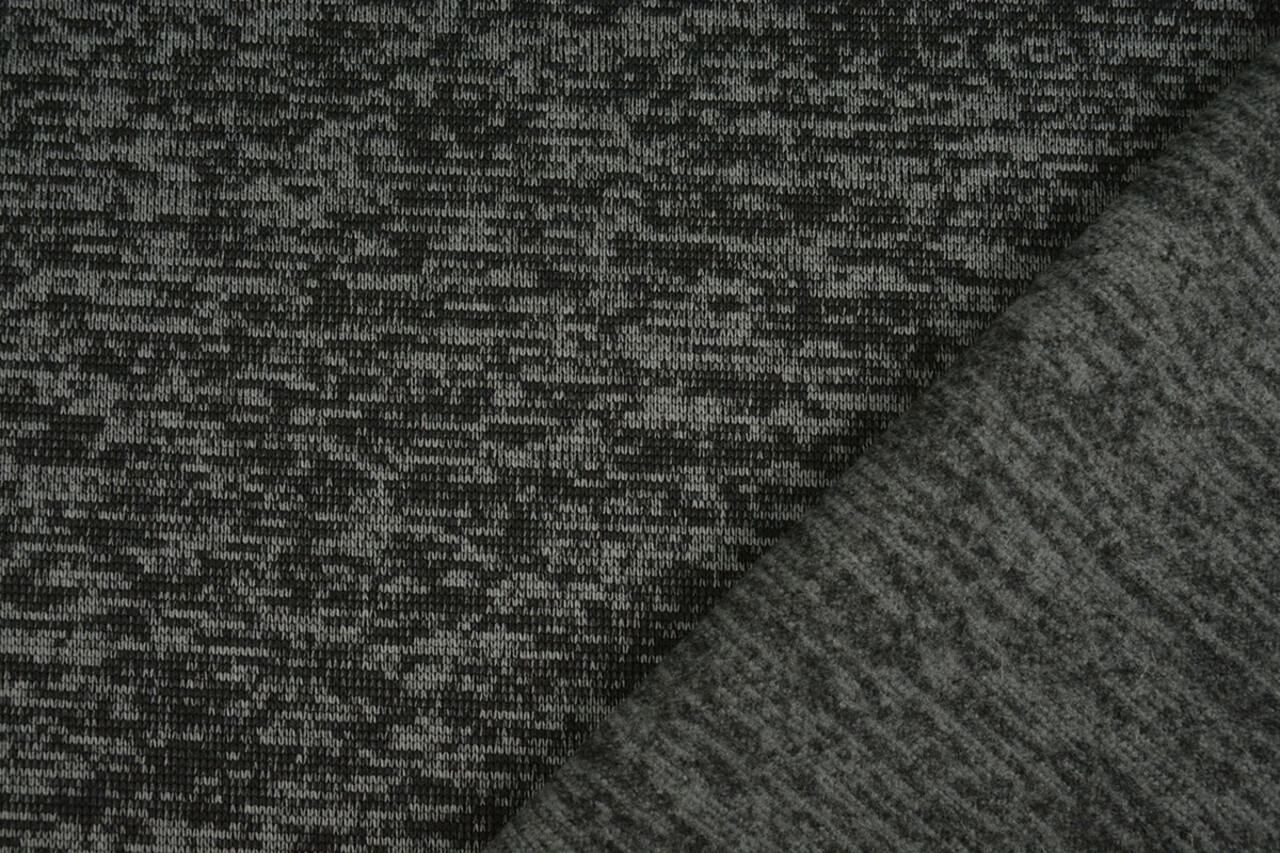 A Maglia Pile 3-Tonalità Grigio Scuro A Maglia Pile 3-Tonalità Grigio Scuro