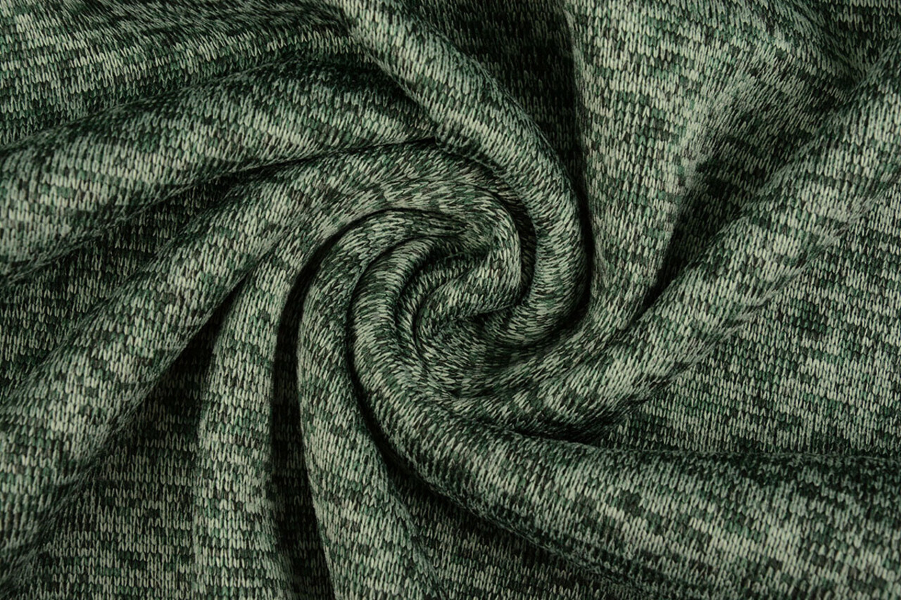 A Maglia Pile 3-Tonalità Verde Scuro A Maglia Pile 3-Tonalità Verde Scuro