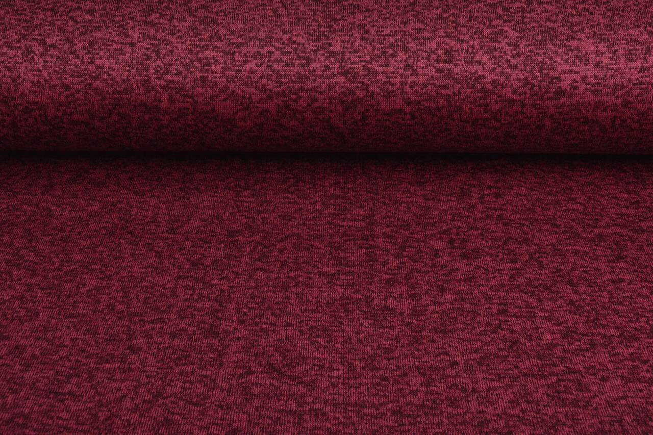 Strickfleece 3-Tone Weinrot