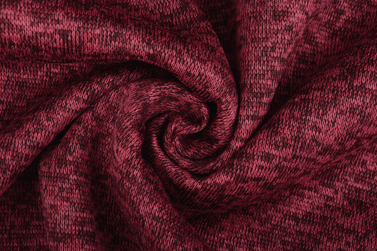 Strickfleece 3-Tone Weinrot