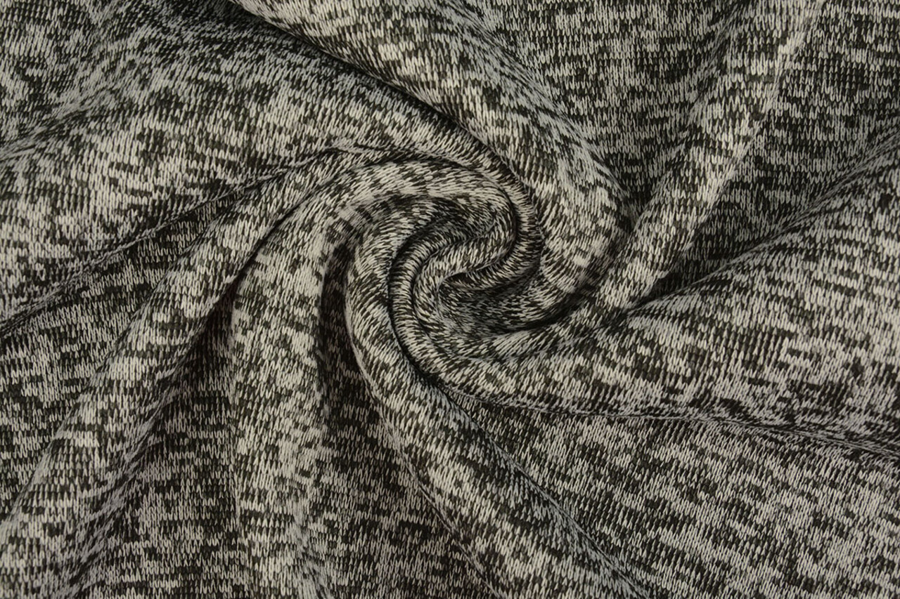 Gebreide Fleece 3-Tone Zwart Grijs Gebreide Fleece 3-Tone Zwart Grijs