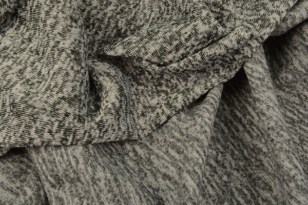 Strickfleece 3-Tone Schwarz Grau Strickfleece 3-Tone Schwarz Grau