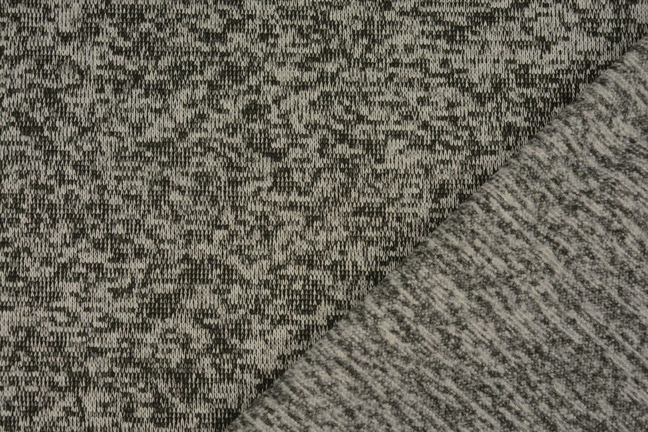 Gebreide Fleece 3-Tone Zwart Grijs Gebreide Fleece 3-Tone Zwart Grijs