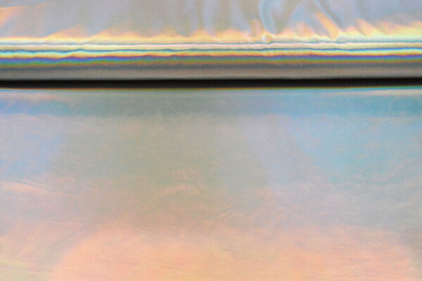 Lamé Holografisch Neon Zilver