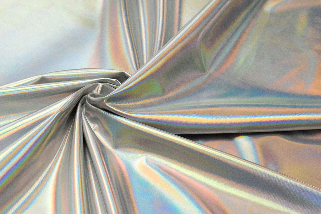 Lamé Holographic Neon Silver