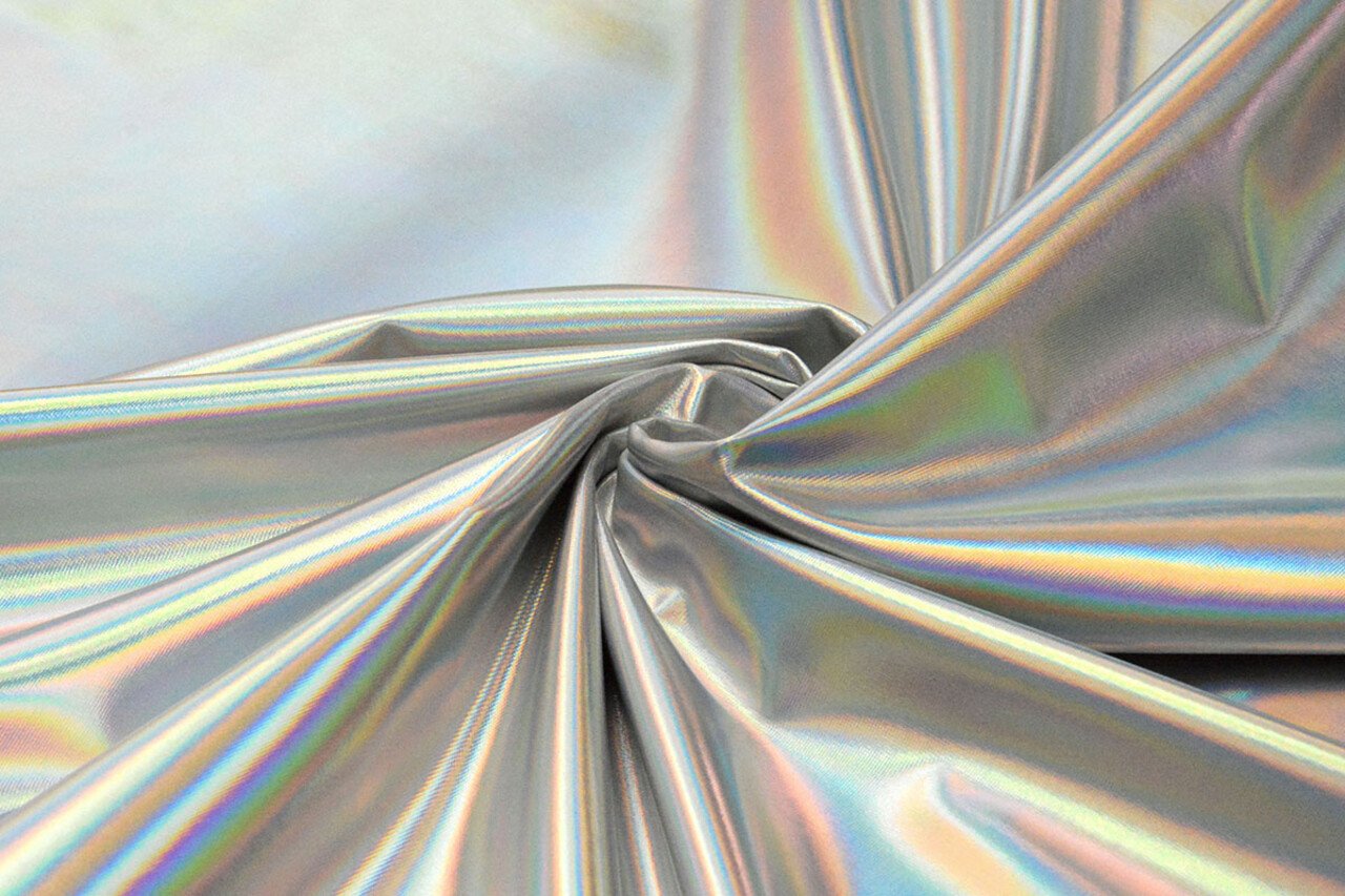 Lamé Holographic Neon Silver Lamé Holographic Neon Silver
