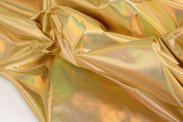 Lamé Holographic Neon Gold