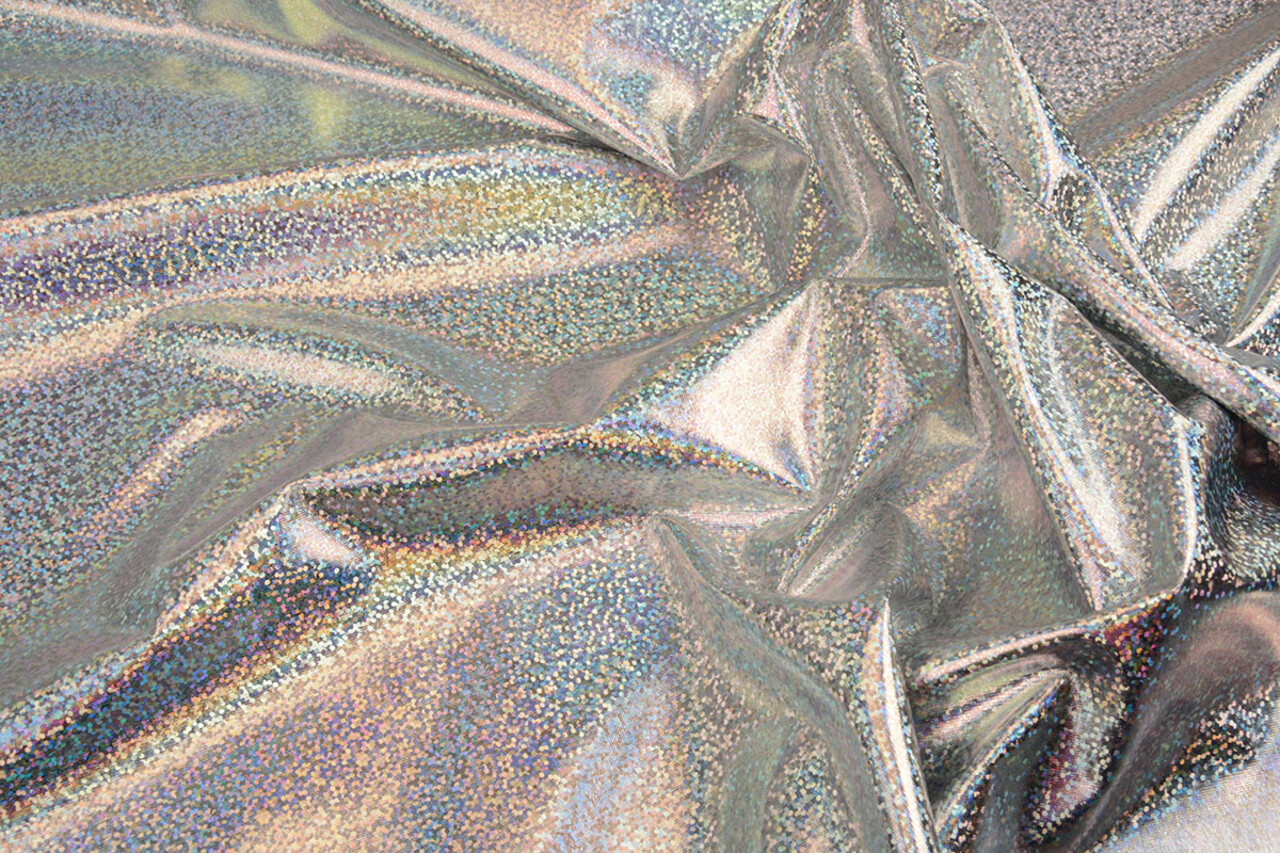 Lamé Holografisch Sparkle Silber