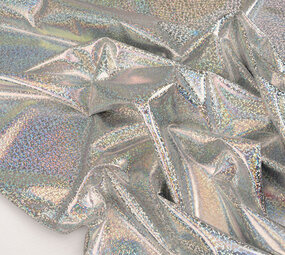 Lamé Holographic Sparkle  Silver