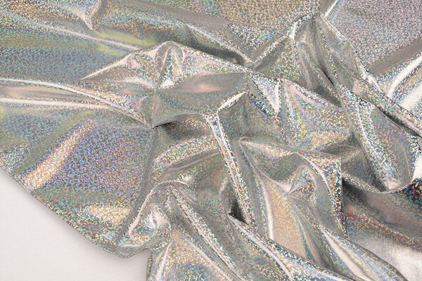 Lamé Holografisch Sparkle Silber