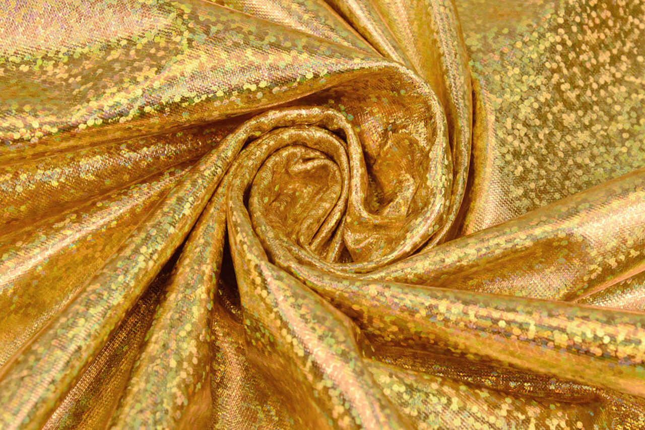 Lamé Holografisch Sparkle Gold