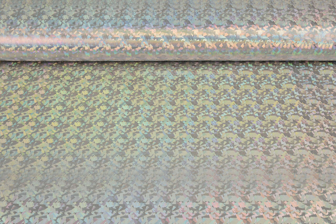 Lamé Holografisch Kosmos Silber