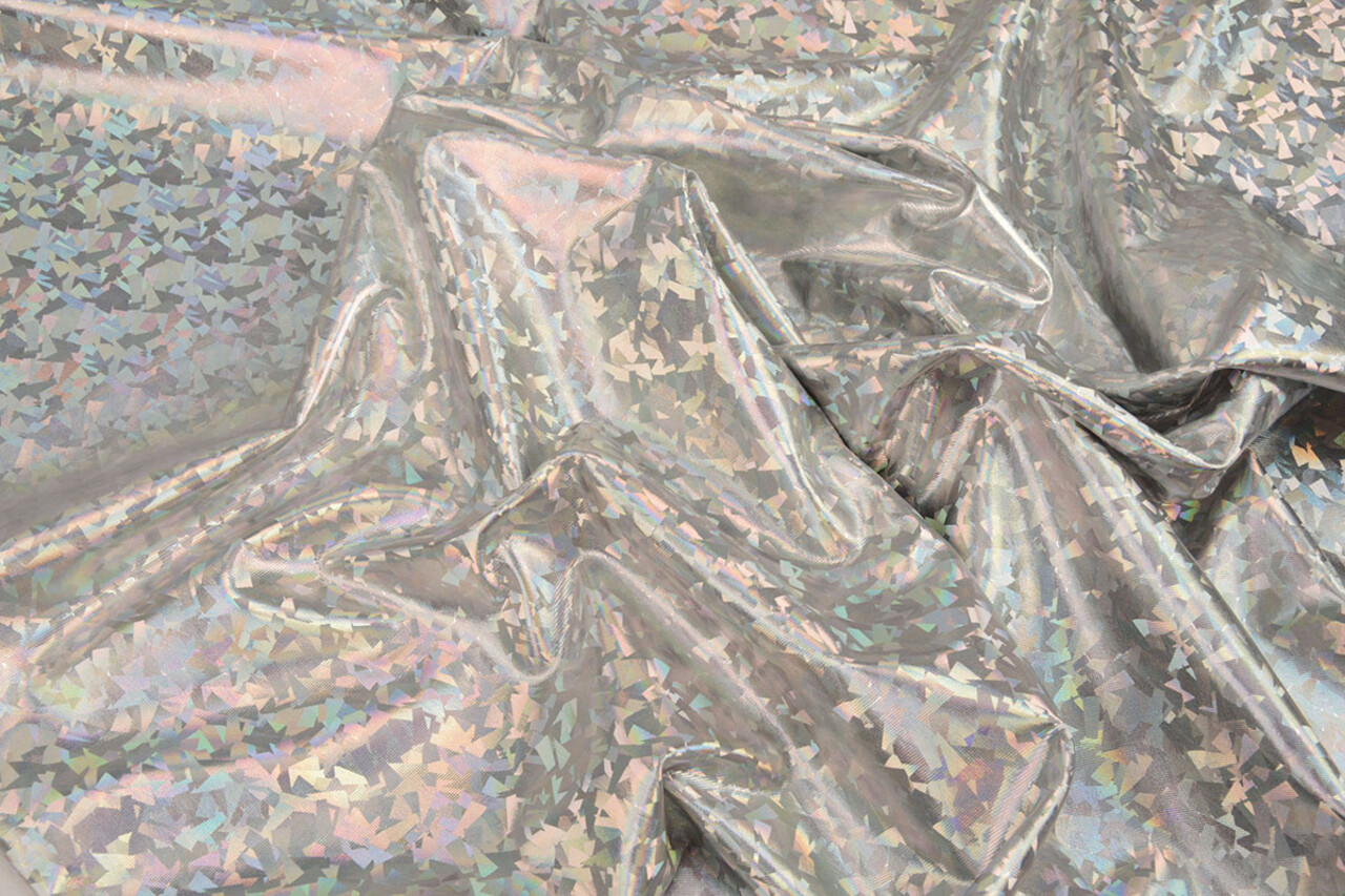 Lamé Holografisch Cosmos Zilver Lamé Holografisch Cosmos Zilver