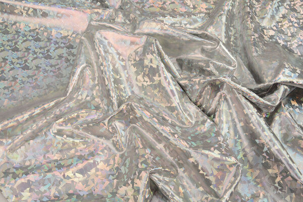 Lamé Holografisch Kosmos Silber