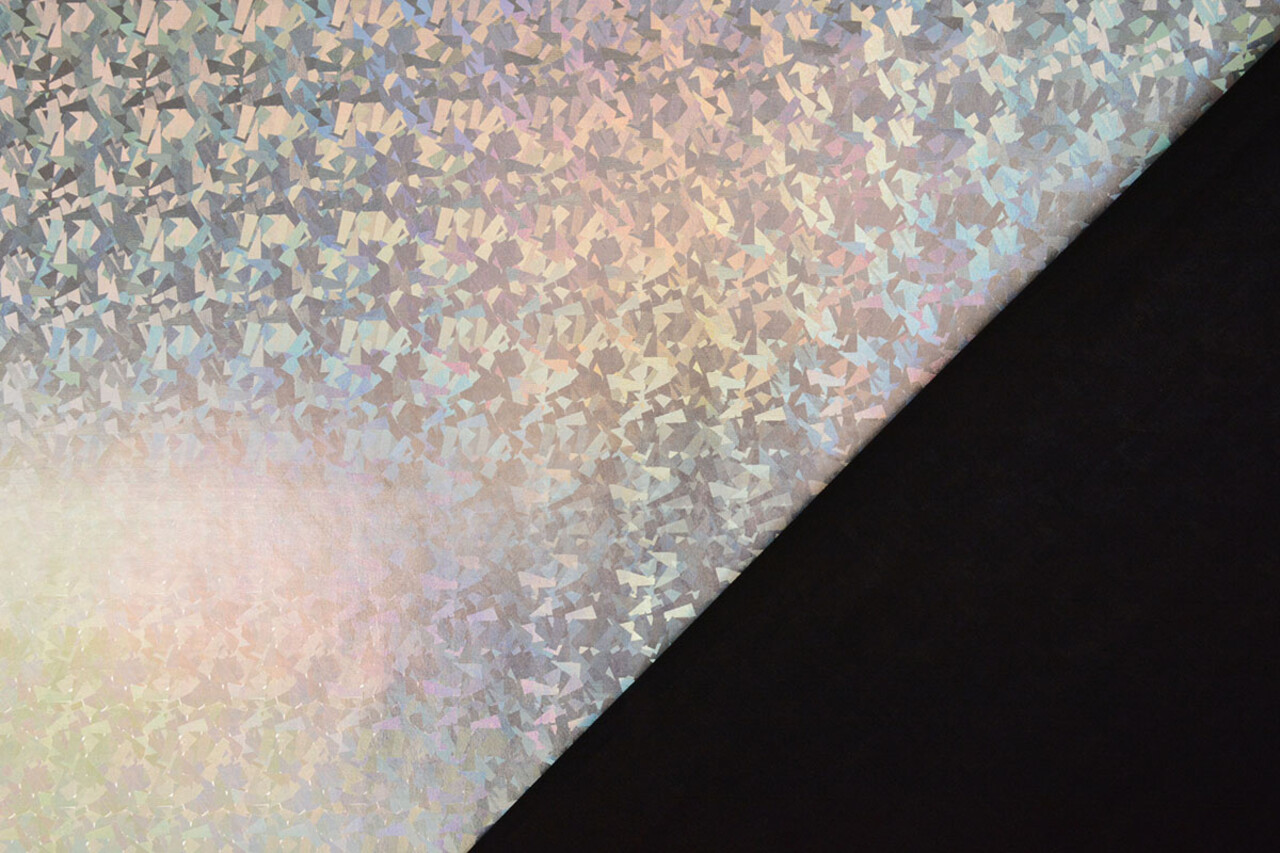 Lamé Holografisch Kosmos Silber