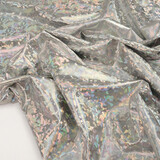 Lamé Holografisch Cosmos Zilver