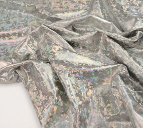 Lamé Holographic Cosmos Silver Lamé Holographic Cosmos Silver