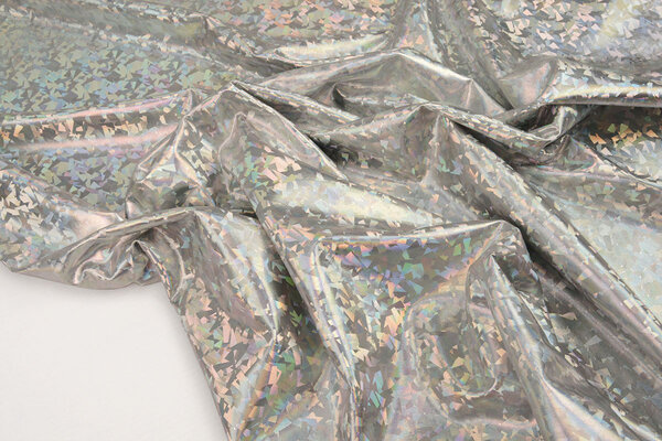 Lamé Holográfico Cosmos Plateado