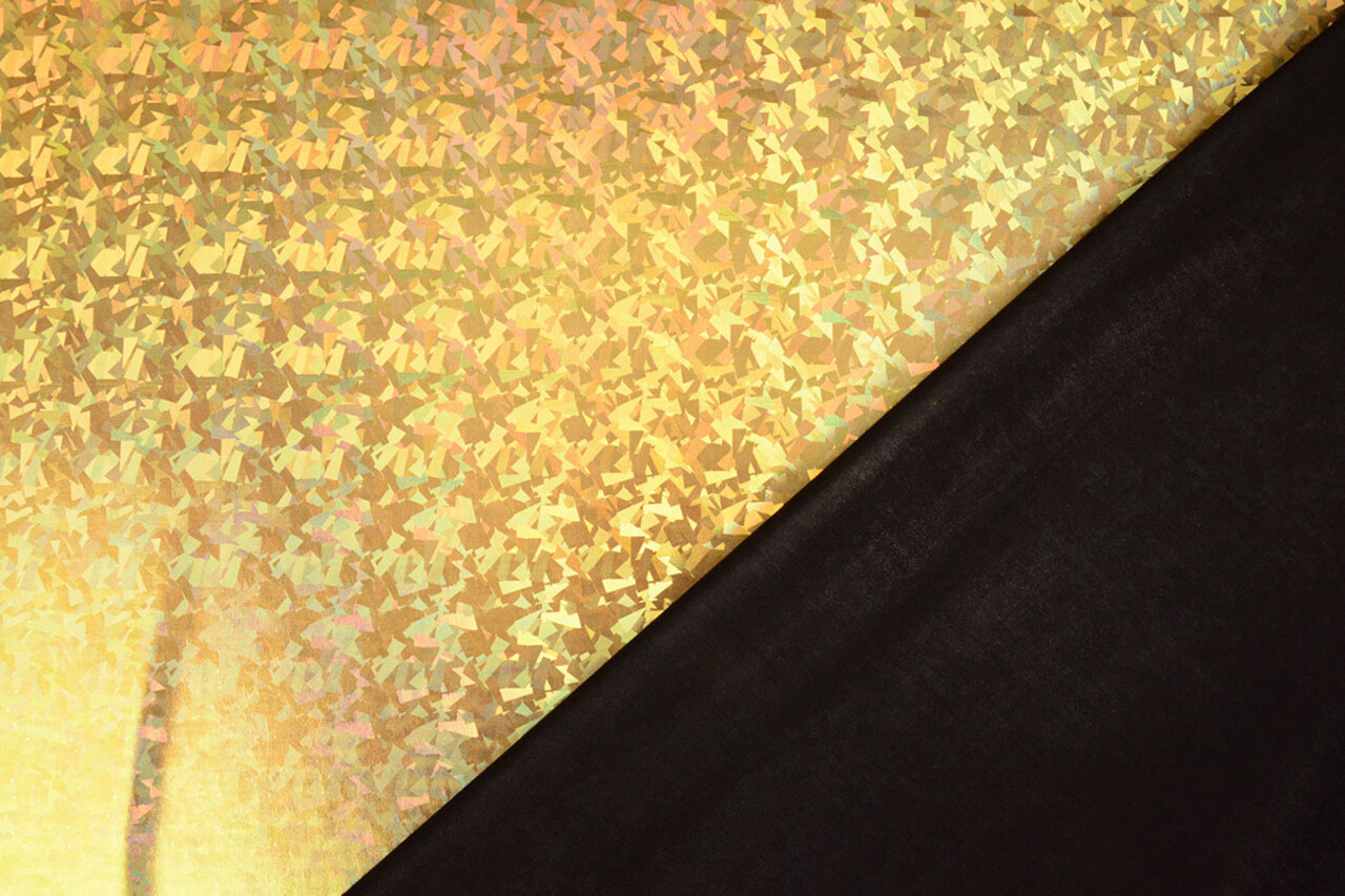 Lamé Holographic Cosmos Gold Lamé Holographic Cosmos Gold