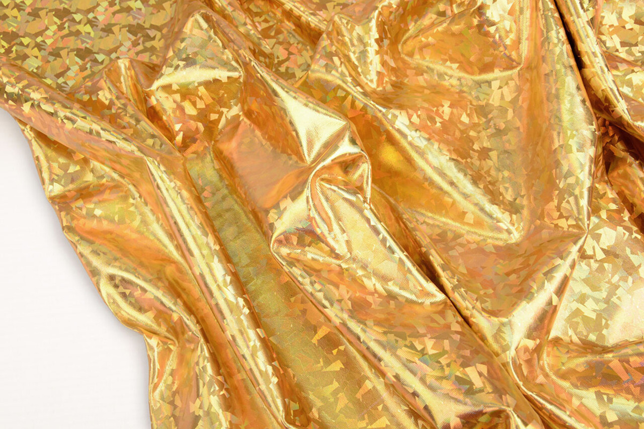 Lamé Holografisch Cosmos Goud