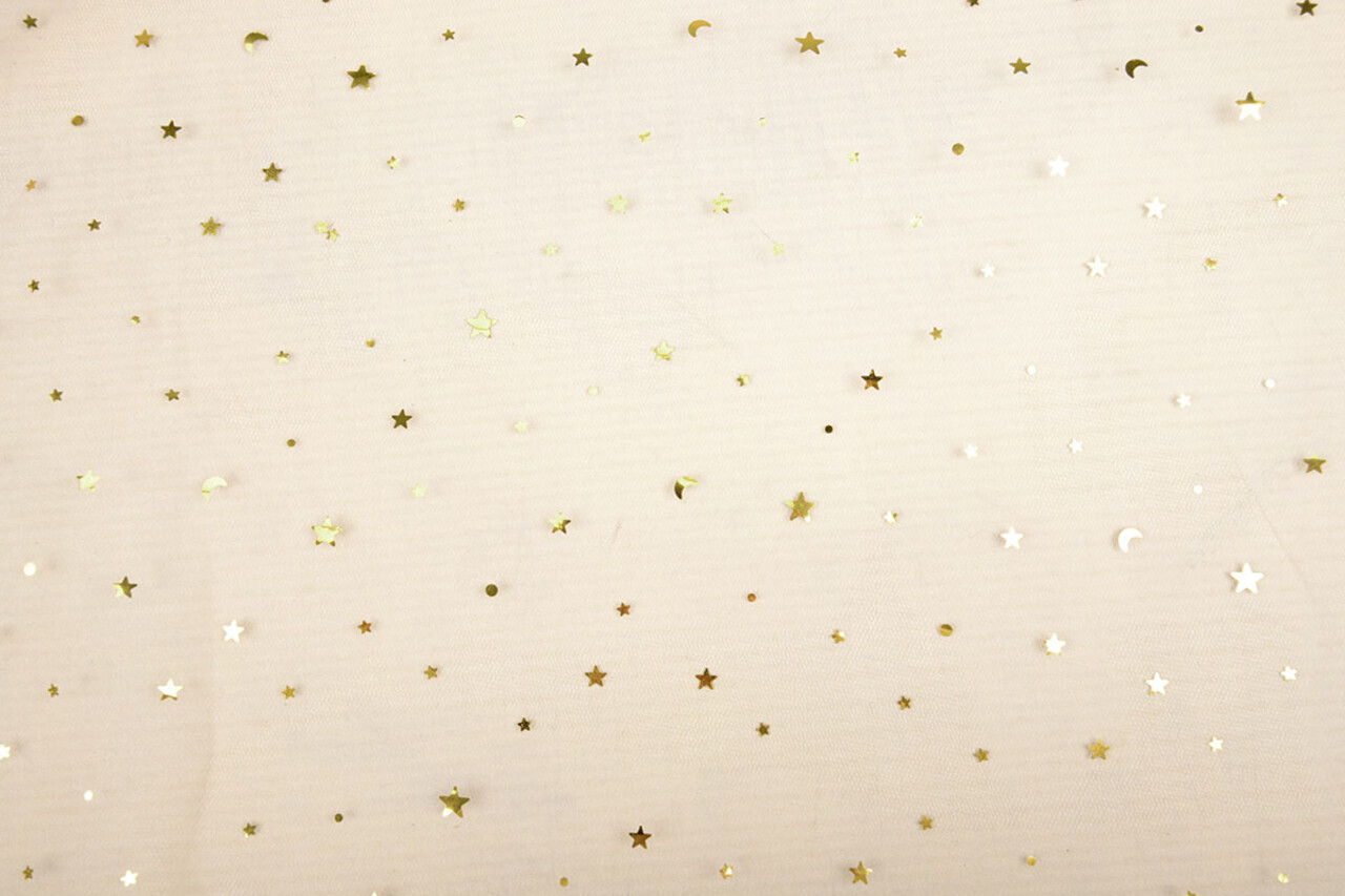 Fijne Tule Almond Sterren Goud Fijne Tule Almond Sterren Goud