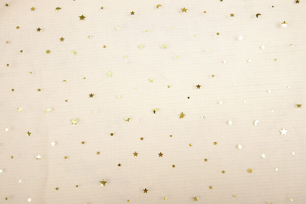 Fine Tulle Almond Stars Gold