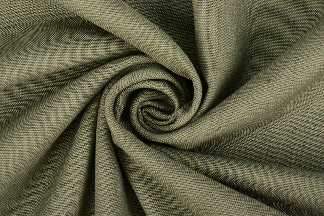 Linnen Katoen Licht Army Groen