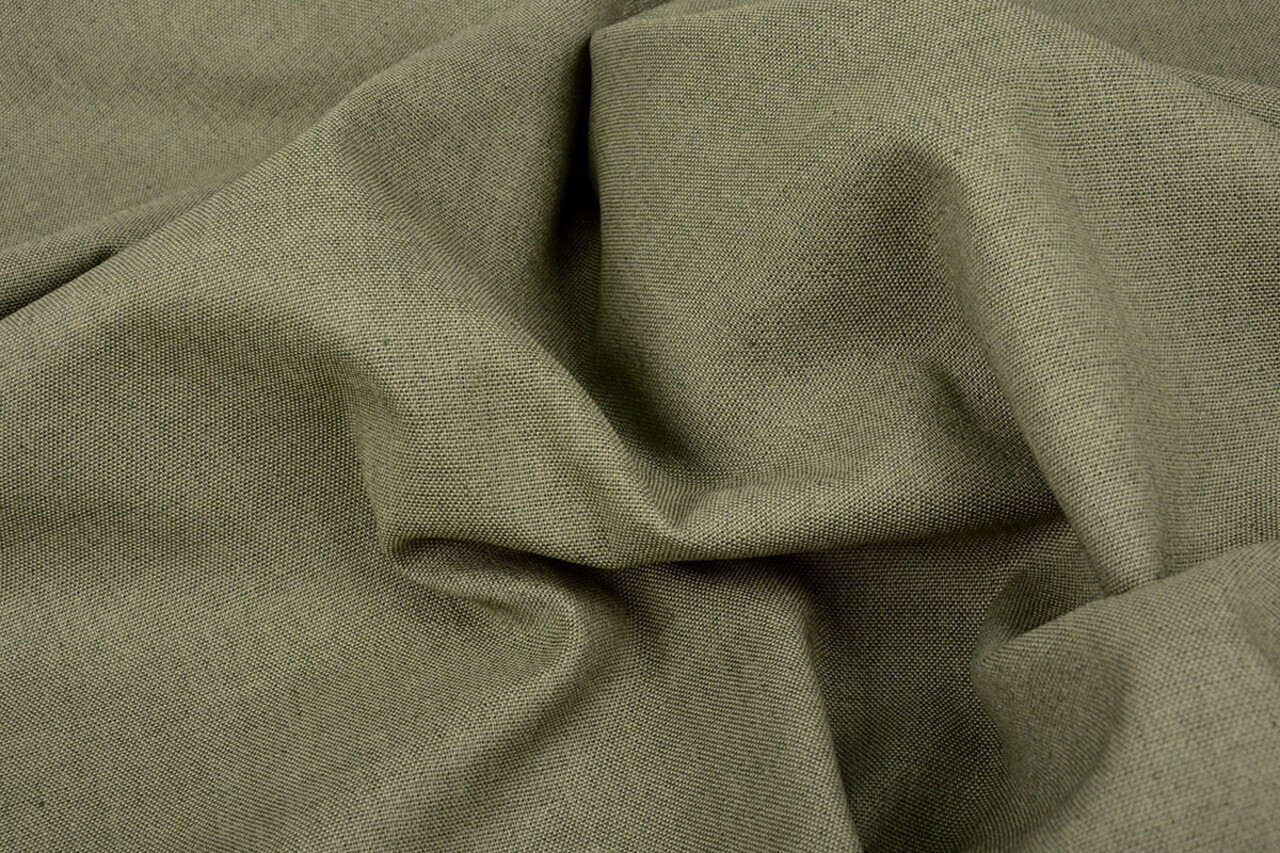 Lino Algodón Claro Army Verde