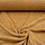 Sweatstoff Alpenfleece Cheetah Drops Foil Ockergelb Melange Sweatstoff Alpenfleece Cheetah Drops Foil Ockergelb Melange