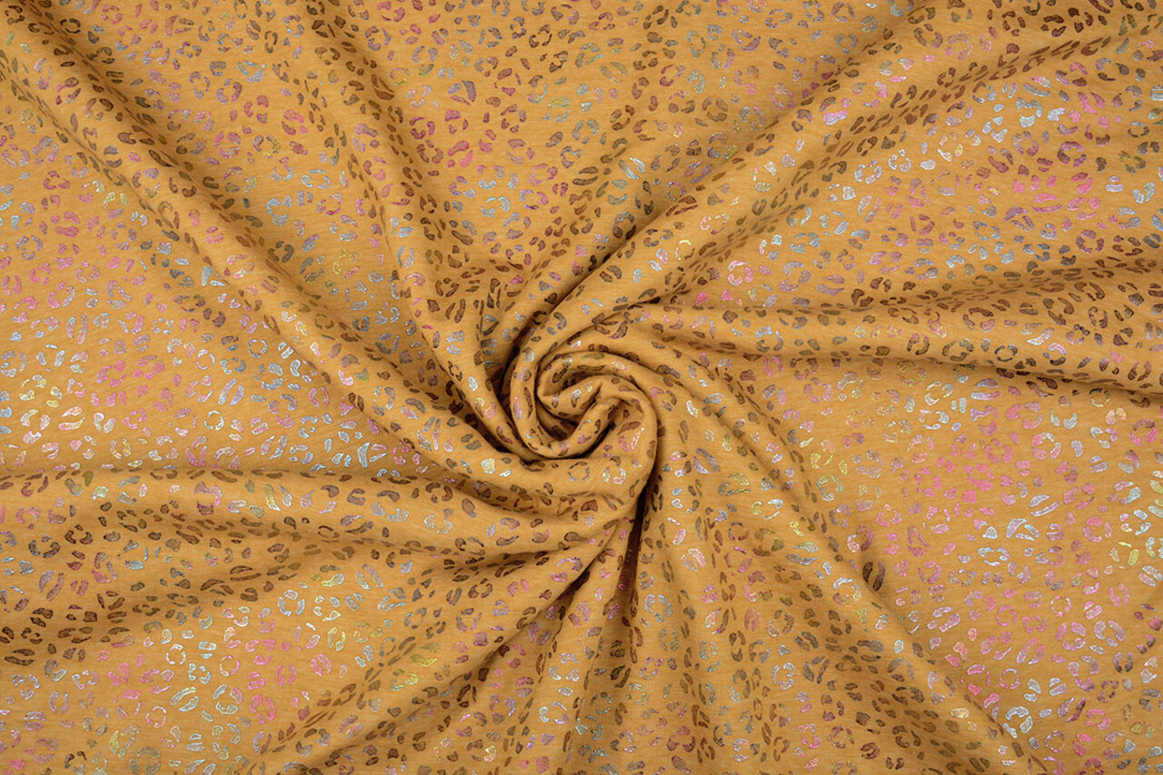 Jogging Alpenfleece Cheetah Drops Foil Ocher Yellow Melange