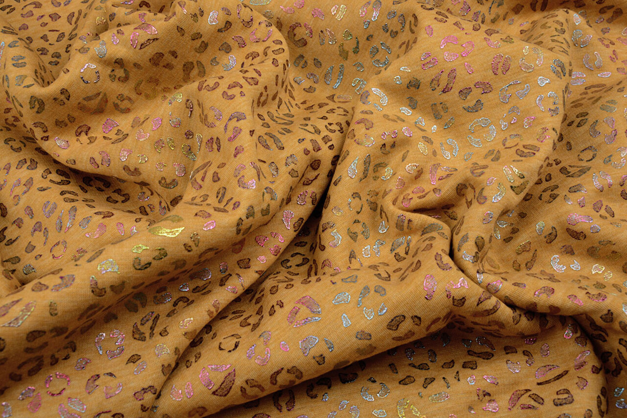 Jogging Alpenfleece Cheetah Drops Foil Ocher Yellow Melange