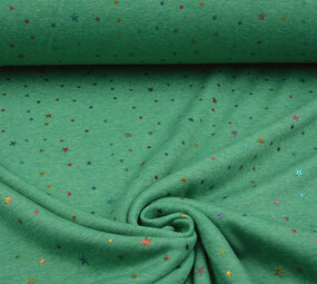 Jogging Alpenfleece Star Drops Foil Groen Melange Jogging Alpenfleece Star Drops Foil Groen Melange