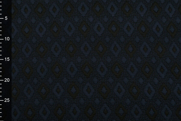 Gestrickt Jacquard Karo Marine-Schwarz Gestrickt Jacquard Karo Marine-Schwarz