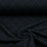 Knitted Jacquard Checkered Navy-Black Knitted Jacquard Checkered Navy-Black
