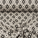 Gestrickt Jacquard Karo Weiß-Schwarz