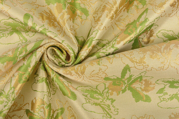 Broccato Celeste Verde