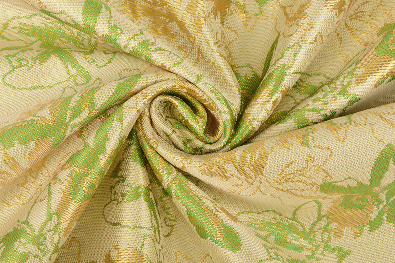 Broccato Celeste Verde