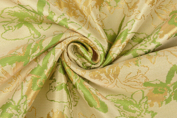 Broccato Celeste Verde