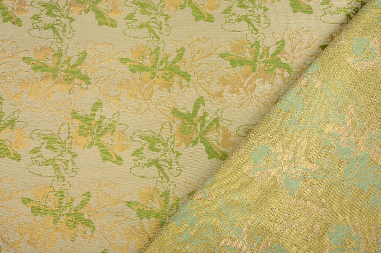 Broccato Celeste Verde