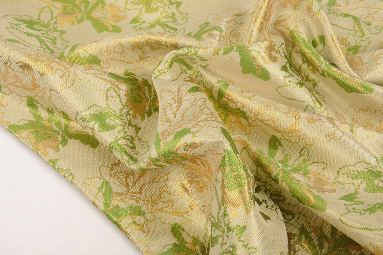 Broccato Celeste Verde