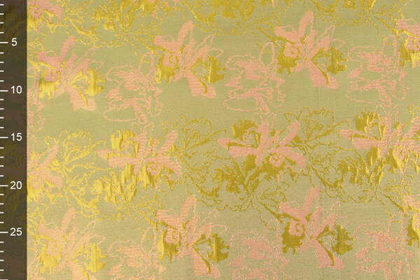 Brocade Celeste Green - Pink