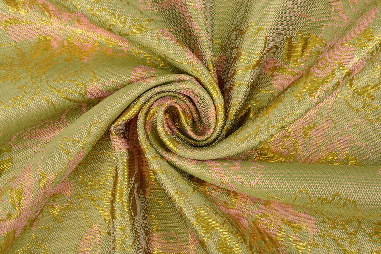 Brocado Celeste Verde - Rosa Brocado Celeste Verde - Rosa
