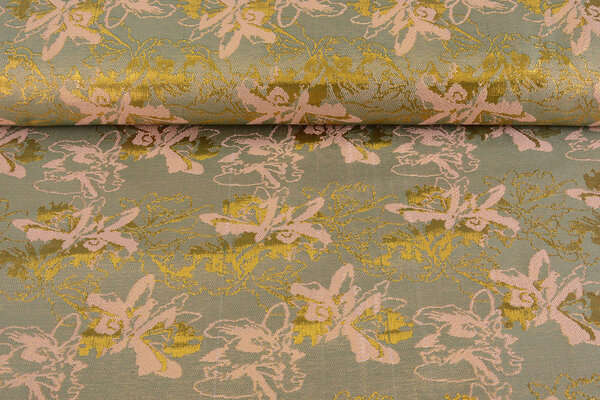 Brocade Celeste Sea Green - Pink