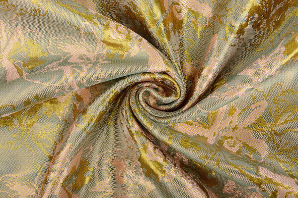 Brocade Celeste Sea Green - Pink